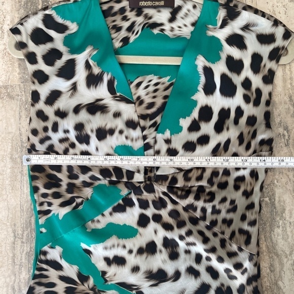 ROBERTO CAVALLI LEOPARD SILK TOP - Picture 8 of 14